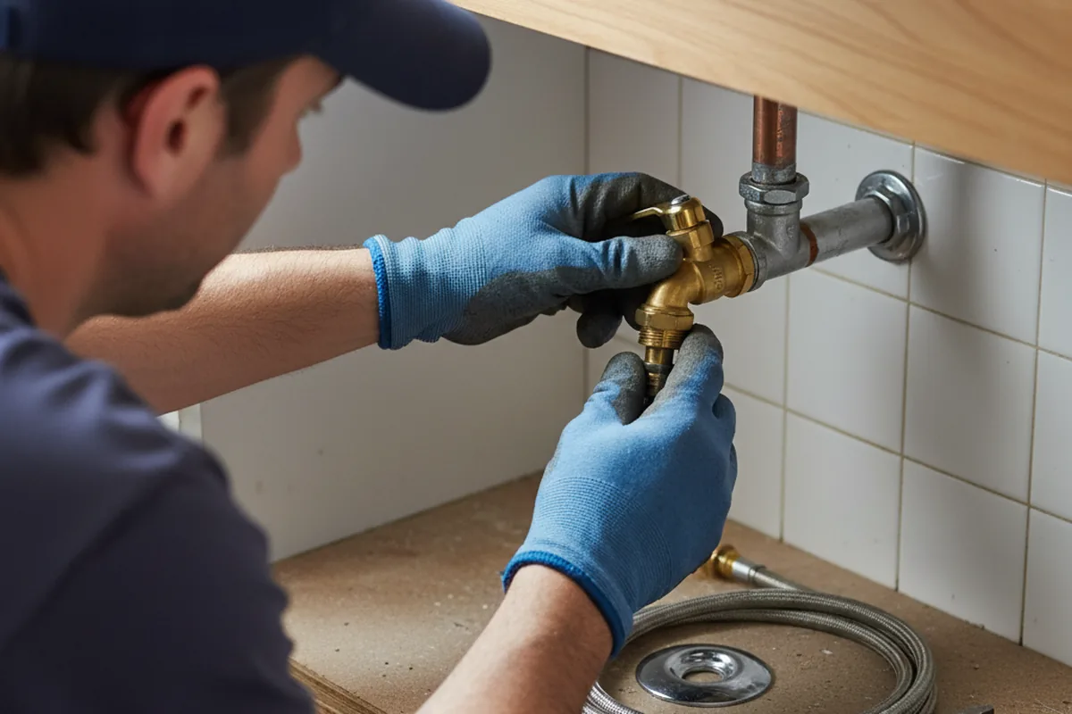 Shutoff valve and fitting work during Emergency Plumbing in Granite Springs